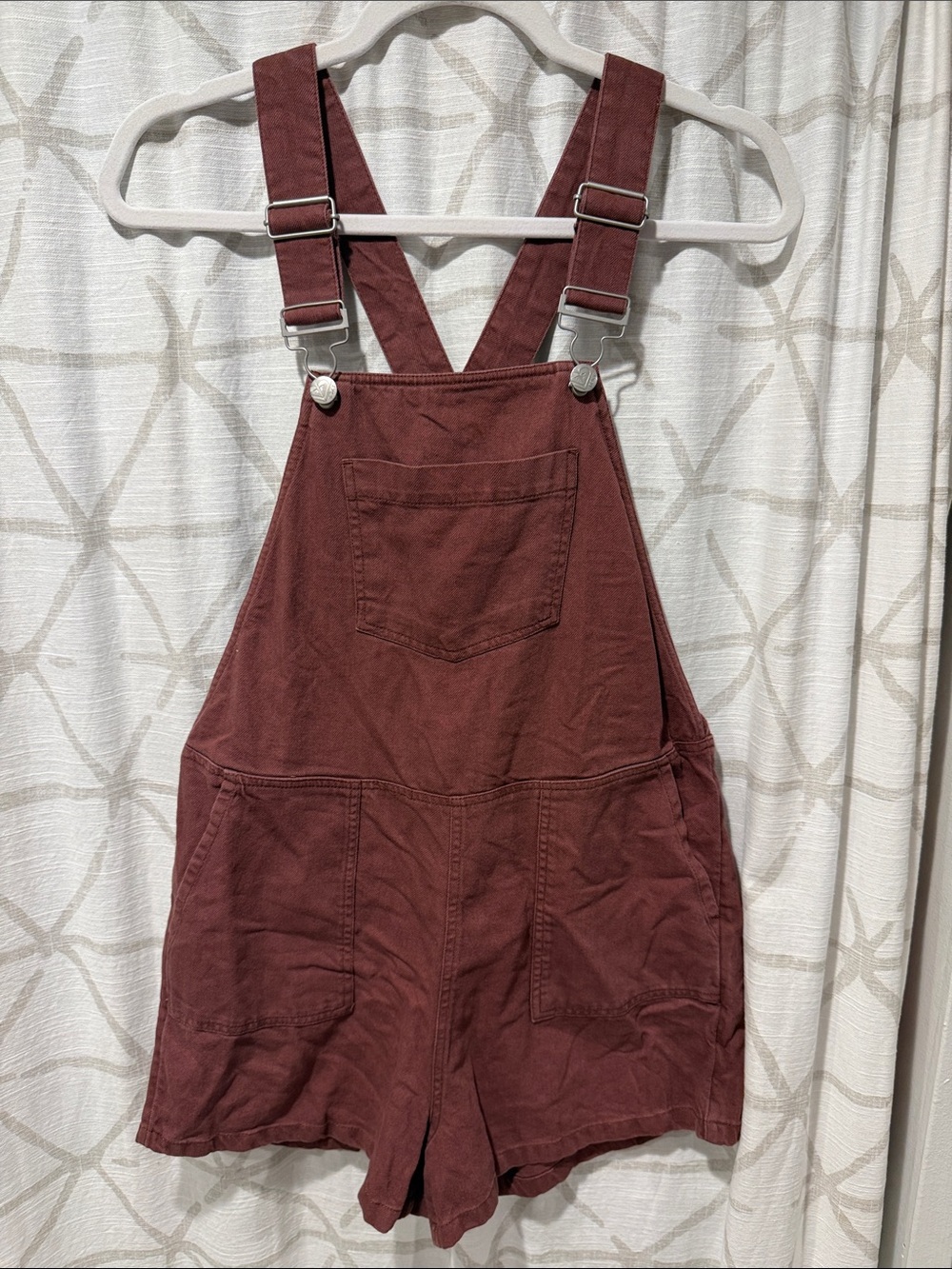 Roxy Women's Short Overalls Romper - Maroon